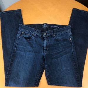 FAM straight leg dark wash size 32. Fits small.